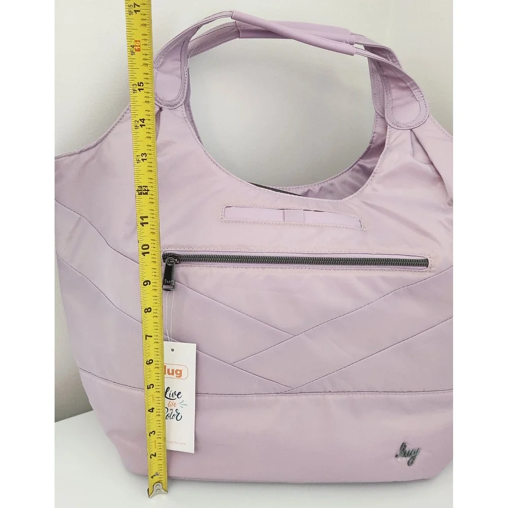 Lug Gondola SE Tote Bag Lavender Purple Travel Shoulder Bag Floral Lining NWT